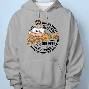 One Beer At A Time - Family Personalized Custom Unisex T-shirt, Hoodie, Sweatshirt - Gift For Dad