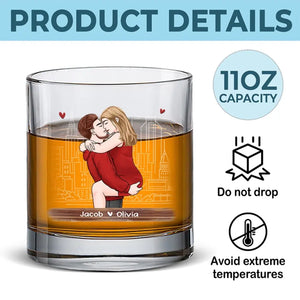 Your Shot Of Whiskey Loves You - Couple Personalized Custom Whiskey Glass - Gift For Husband Wife, Anniversary