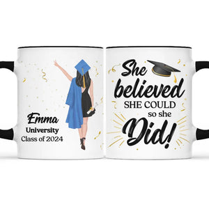 A New Me Starts With A New Journey - Family Personalized Custom Accent Mug - Graduation Gift For Family Members, Siblings, Brothers, Sisters