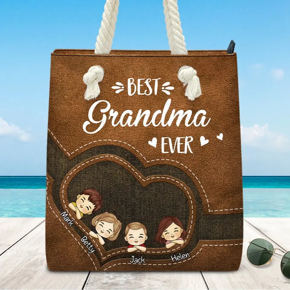 Every House Needs A Grandma In It - Family Personalized Custom Beach Bag - Gift For Mom, Grandma