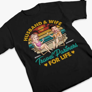 Custom Photo Travel Partners For Life - Couple Personalized Custom Unisex T-shirt, Hoodie, Sweatshirt - Gift For Husband Wife, Anniversary