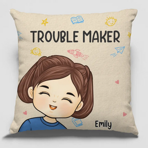 Professional Troublemaker - Family Personalized Custom Pillow - Gift For Family Members