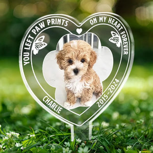 Custom Photo You Are Always An Angel In My Heart - Memorial Personalized Custom Stain Glass Style Acrylic Garden Stake - Sympathy Gift For Pet Owners, Pet Lovers