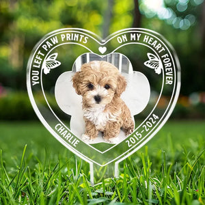 Custom Photo You Are Always An Angel In My Heart - Memorial Personalized Custom Stain Glass Style Acrylic Garden Stake - Sympathy Gift For Pet Owners, Pet Lovers