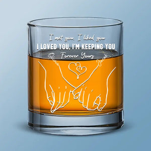 You Had Me At Hello - Couple Personalized Custom Whiskey Glass - Gift For Husband Wife, Anniversary