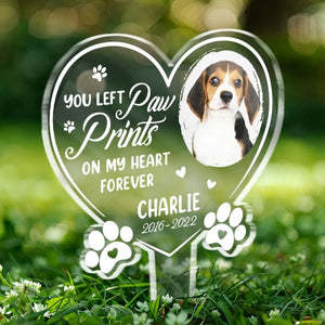 Custom Photo Always Love You - Memorial Personalized Custom Stain Glass Style Acrylic Garden Stake - Sympathy Gift For Pet Owners, Pet Lovers