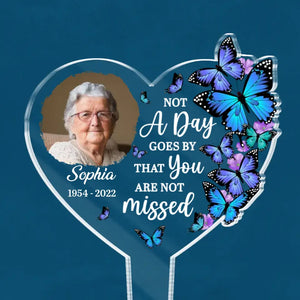 Custom Photo A Beautiful Soul - Memorial Personalized Custom Stain Glass Style Acrylic Garden Stake - Sympathy Gift For Family Members