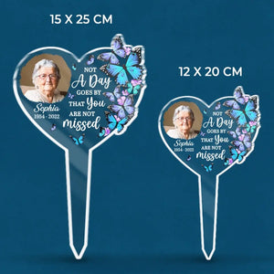 Custom Photo A Beautiful Soul - Memorial Personalized Custom Stain Glass Style Acrylic Garden Stake - Sympathy Gift For Family Members