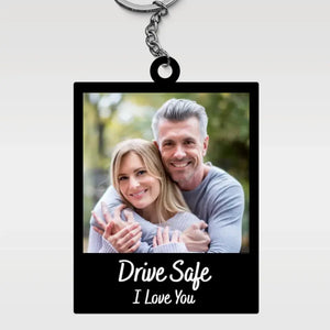 Custom Photo Love Is The Beauty Of The Soul - Couple Personalized Custom Shaped Acrylic Keychain - Gift For Husband Wife, Anniversary