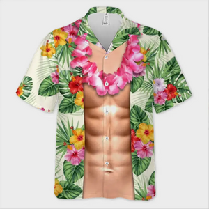 I Have Abs, They're Just In Hibernation - Family Personalized Custom Unisex Tropical Hawaiian Aloha Shirt - Summer Vacation Gift For Family Members