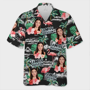 Custom Photo We Are Ready For Our Family Trip - Family Personalized Custom Unisex Tropical Hawaiian Aloha Shirt - Summer Vacation Gift For Family Members