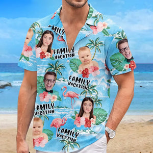 Custom Photo We Are Ready For Our Family Trip - Family Personalized Custom Unisex Tropical Hawaiian Aloha Shirt - Summer Vacation Gift For Family Members