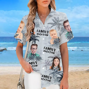 Custom Photo We Enjoy Every Moment - Family Personalized Custom Unisex Tropical Hawaiian Aloha Shirt - Summer Vacation Gift For Family Members