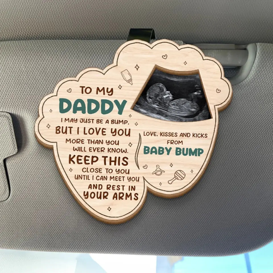 Custom Photo I Love You More Than You Will Ever Know - Family Personalized Custom Car Visor Clip - Gift For Family Members