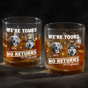 Custom Photo Stay Home, Feed Me, And Drink Whiskey - Dog & Cat Personalized Custom Whiskey Glass - Gift For Pet Owners, Pet Lovers