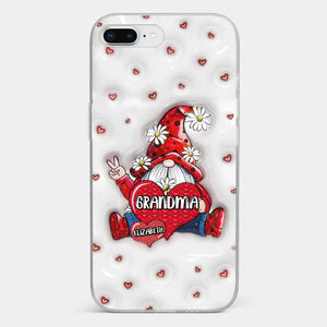 A Mother's Love Knows No Bounds - Family Personalized Custom 3D Inflated Effect Printed Clear Phone Case - Gift For Mom, Grandma