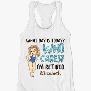 What Day Is Today - Personalized Custom Racer Back Tank Top - Appreciation, Retirement Gift For Coworkers, Work Friends, Colleagues