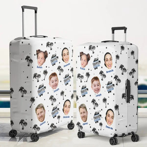 Custom Photo Making Memories One Trip At A Time - Family Personalized Custom Luggage Cover - Summer Vacation Gift For Family Members