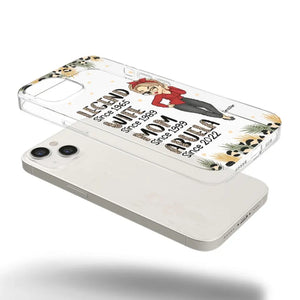 Promoted To Great Grandma - Family Personalized Custom Clear Phone Case - Gift For Mom, Grandma