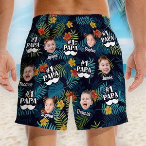 Custom Photo I Love You, Daddy - Family Personalized Custom Tropical Hawaiian Aloha Men Beach Shorts - Summer Vacation Gift For Dad, Grandpa