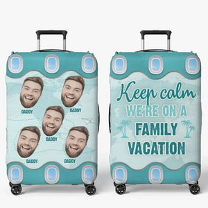 Custom Photo Let's Get On The Family Vacation - Family Personalized Custom Luggage Cover - Summer Vacation Gift For Family Members