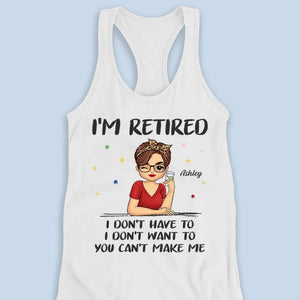 My Retirement Starts From Today - Personalized Custom Racer Back Tank Top - Appreciation, Retirement Gift For Coworkers, Work Friends, Colleagues