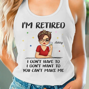 My Retirement Starts From Today - Personalized Custom Racer Back Tank Top - Appreciation, Retirement Gift For Coworkers, Work Friends, Colleagues