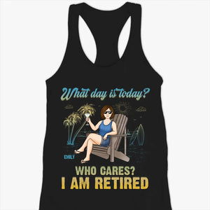 Retirement Is Sweet Please Take A Treat - Personalized Custom Racer Back Tank Top, T-Shirt - Appreciation, Retirement Gift For Coworkers, Work Friends, Colleagues