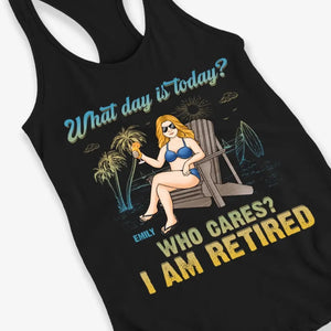 Retirement Is Sweet Please Take A Treat - Personalized Custom Racer Back Tank Top, T-Shirt - Appreciation, Retirement Gift For Coworkers, Work Friends, Colleagues