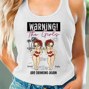 Girls Trip In Process - Bestie Personalized Custom Racer Back Tank Top - Gift For Best Friends, BFF, Sisters