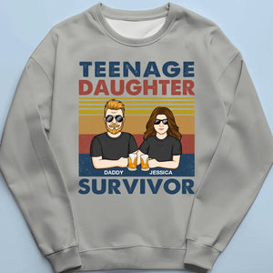 Teenager Daughter Survivor - Family Personalized Custom Unisex T-shirt, Hoodie, Sweatshirt - Gift For Dad