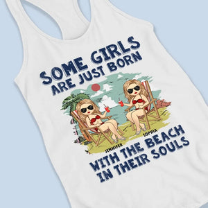 Summer Is Calling - Bestie Personalized Custom Racer Back Tank Top - Gift For Best Friends, BFF, Sisters