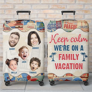 Custom Photo Every Mile, A New Memory - Family Personalized Custom Luggage Cover - Summer Vacation Gift For Family Members