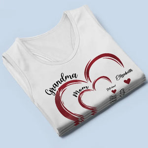 An Amazing Journey Of A Mother - Family Personalized Custom Racer Back Tank Top - Gift For Mom, Grandma