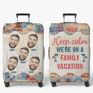 Custom Photo Every Mile, A New Memory - Family Personalized Custom Luggage Cover - Summer Vacation Gift For Family Members