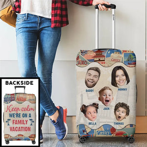 Custom Photo Every Mile, A New Memory - Family Personalized Custom Luggage Cover - Summer Vacation Gift For Family Members