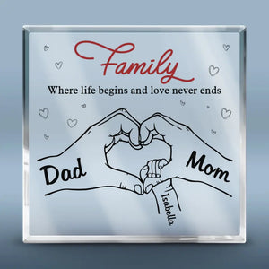 You And Roses Are Much The Same - Family Personalized Custom Square Shaped Acrylic Plaque - Gift For Family  Members