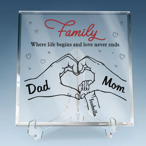 You And Roses Are Much The Same - Family Personalized Custom Square Shaped Acrylic Plaque - Gift For Family  Members