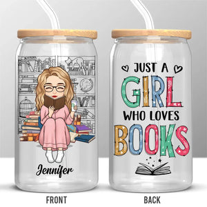 Books Are A Uniquely Portable Magic - Personalized Custom Glass Cup, Iced Coffee Cup - Gift For Book Lovers