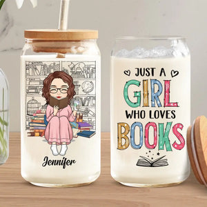 Books Are A Uniquely Portable Magic - Personalized Custom Glass Cup, Iced Coffee Cup - Gift For Book Lovers