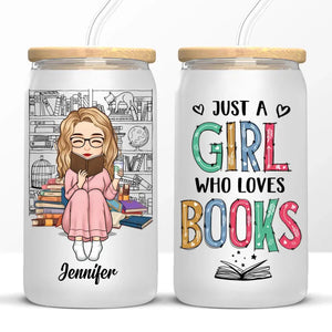 Books Are A Uniquely Portable Magic - Personalized Custom Glass Cup, Iced Coffee Cup - Gift For Book Lovers