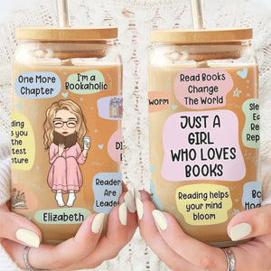 Read Books Change The World - Book Lovers Personalized Custom Glass Cup, Iced Coffee Cup - Gift For Book Lovers