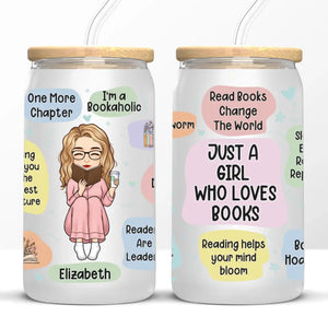 Read Books Change The World - Book Lovers Personalized Custom Glass Cup, Iced Coffee Cup - Gift For Book Lovers