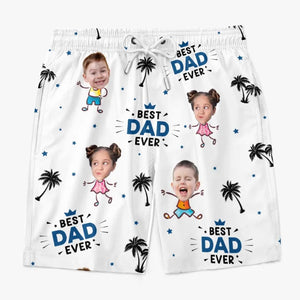 Custom Photo We Host The Sun Party - Family Personalized Custom Tropical Hawaiian Aloha Men Beach Shorts - Summer Vacation Gift For Dad, Grandpa