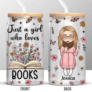 Just One More Chapter - Personalized Custom Glass Cup, Iced Coffee Cup - Gift For Book Lovers