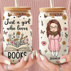 Just One More Chapter - Personalized Custom Glass Cup, Iced Coffee Cup - Gift For Book Lovers