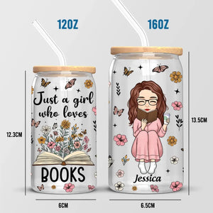 Just One More Chapter - Personalized Custom Glass Cup, Iced Coffee Cup - Gift For Book Lovers