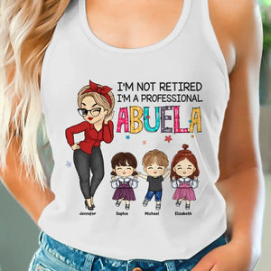 The True Power Behind The Power - Family Personalized Custom Racer Back Tank Top - Gift For Mom, Grandma