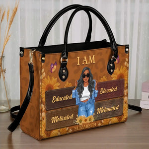 This Is Who I Am - Bestie Personalized Custom Leather Handbag - Gift For Best Friends, BFF, Sisters