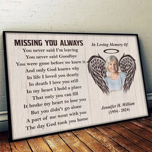 You Never Said Goodbye - Memorial Personalized Custom Horizontal Poster - Sympathy Gift For Family Members